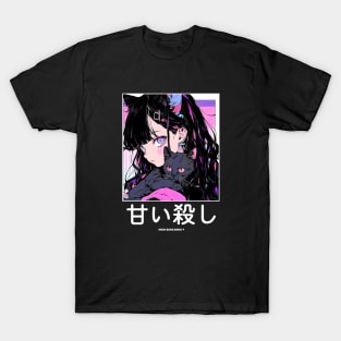 Stylish Anime Neko Girl Manga Aesthetic Streetwear T-Shirt